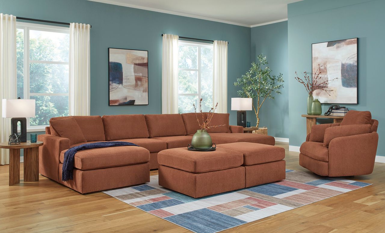 Modmax 4-Piece Sectional With Chaise In Spice 92102S19