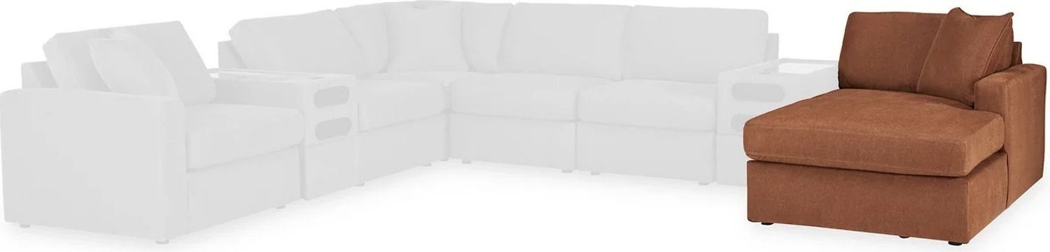 Modmax 6-Piece RAF Sectional with Audio Console In Spice 92102S25