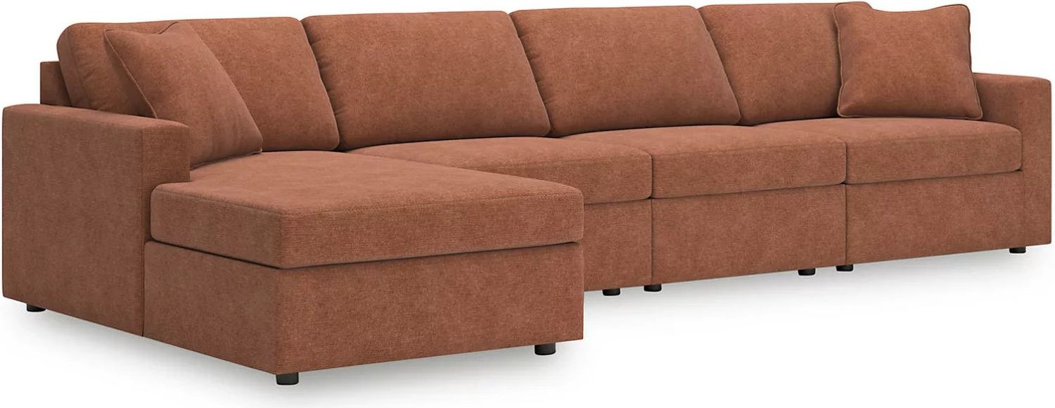 Modmax 4-Piece LAF Sectional with Chaise In Spice 92102S26