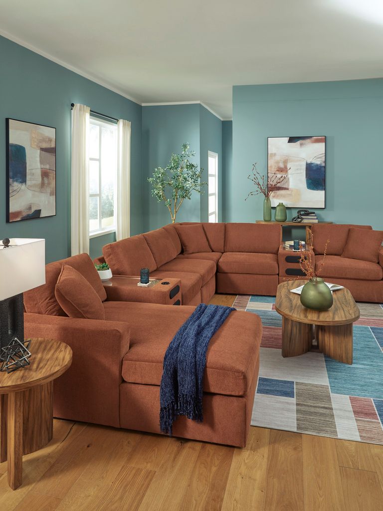 Modmax 4-Piece LAF Sectional with Chaise In Spice 92102S26