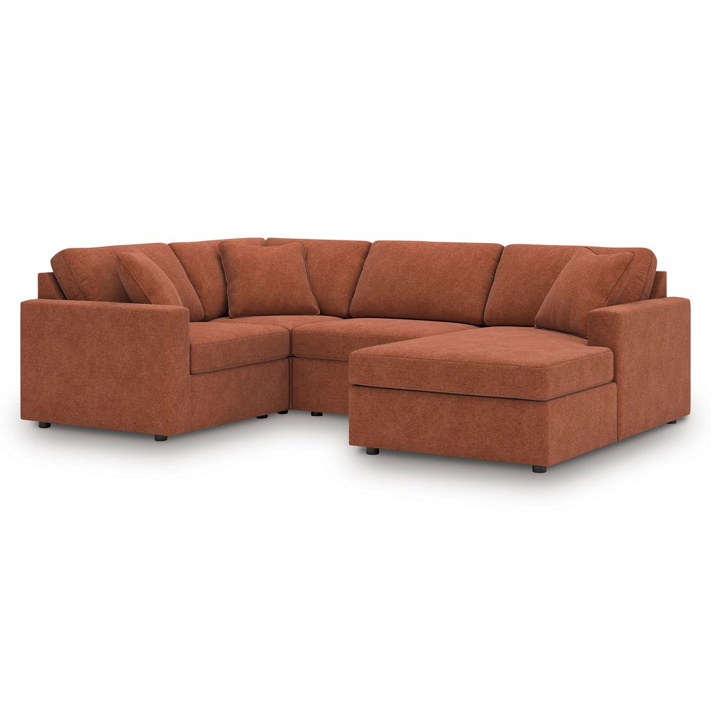 Modmax 4-Piece RAF Sectional with Chaise In Spice 92102S27