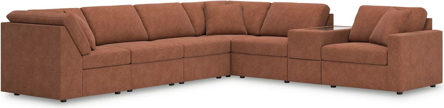Modmax 7-Piece LAF Sectional In Spice 92102S33