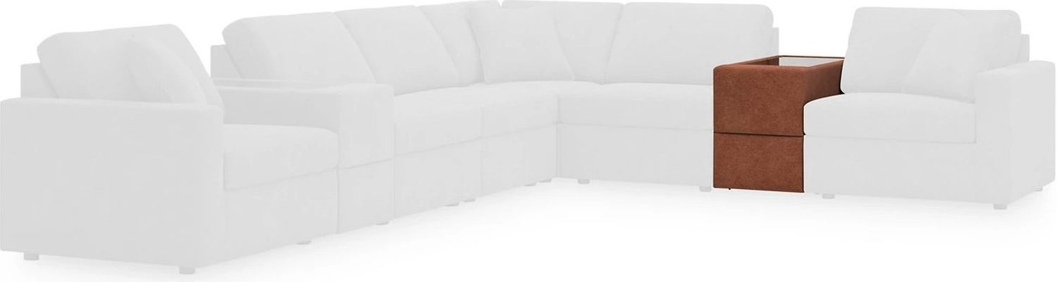 Modmax 7-Piece LAF Sectional In Spice 92102S33