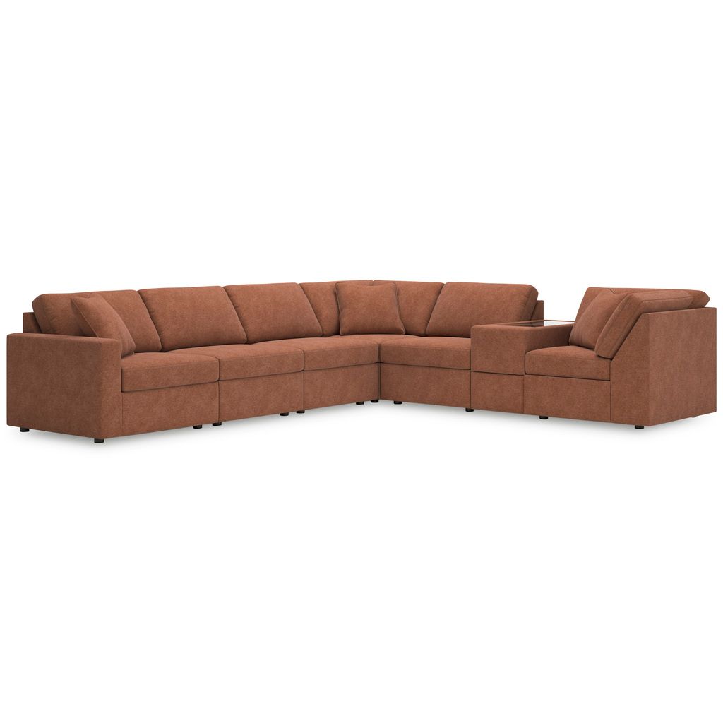 Modmax 7-Piece LAF Sectional In Spice 92102S33