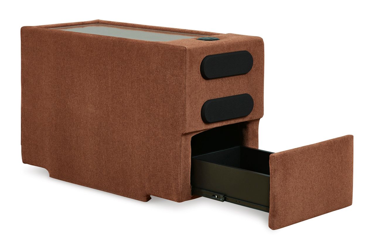 Modmax 4-Piece LAF Sectional with Audio Console In Spice 92102S38