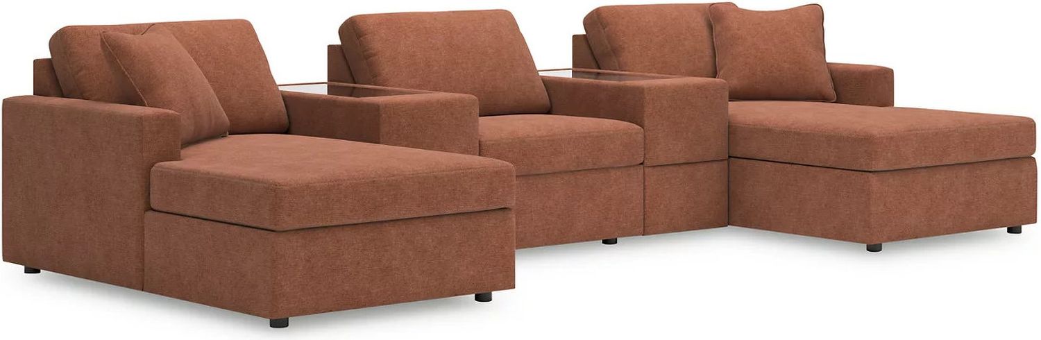 Modmax 5-Piece Pit Sectional In Spice 92102S44