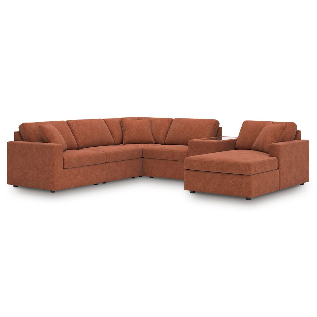 Modmax 6-Piece RAF Sectional In Spice 92102S46