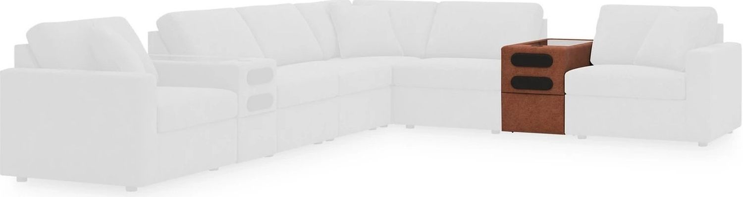 Modmax 8-Piece Sectional with Audio System and Chaise In Spice 92102S48