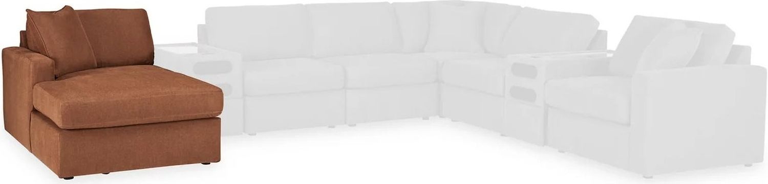 Modmax 5-Piece Double Chaise with Audio Consoles In Spice 92102S49