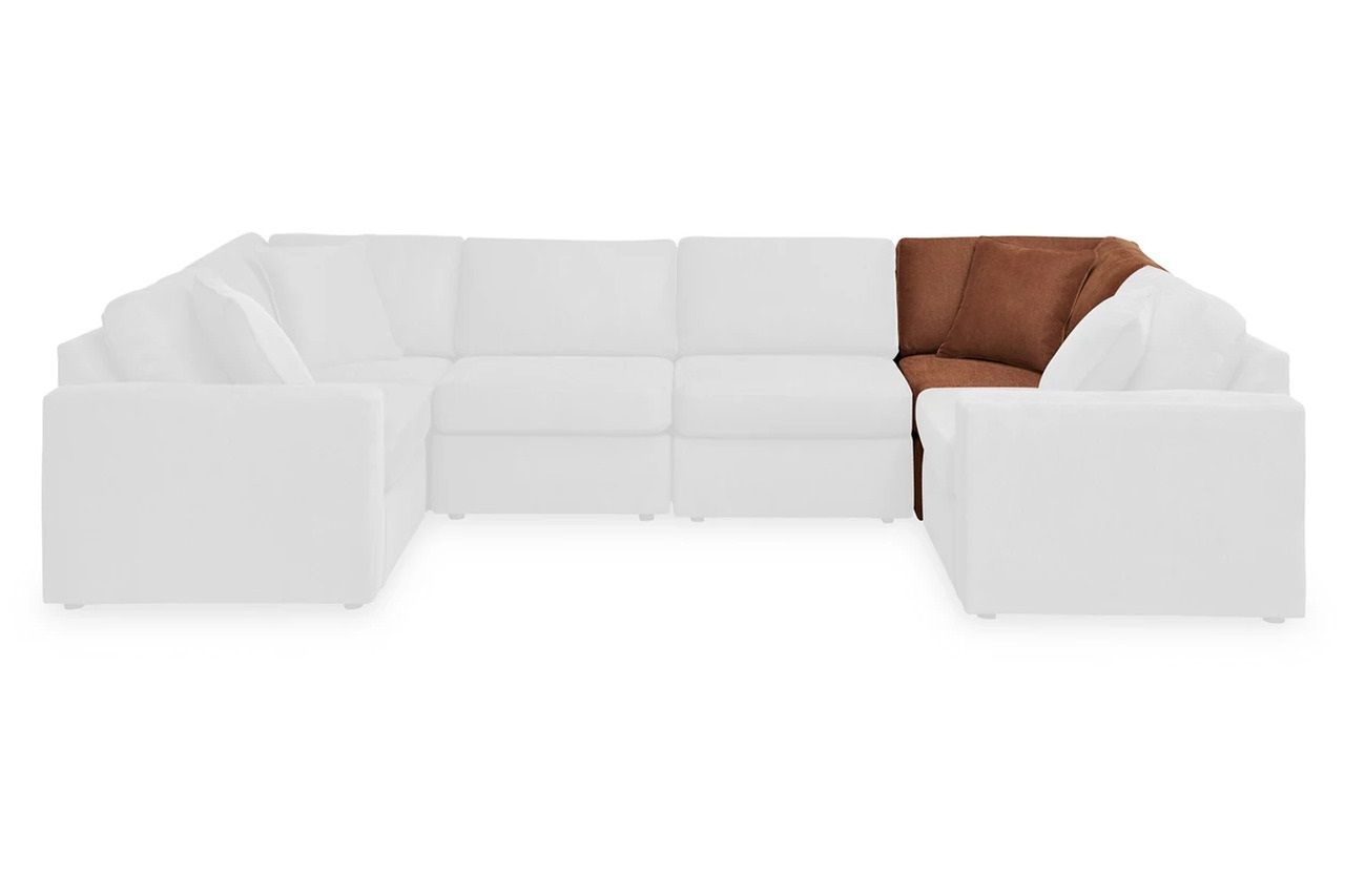 Modmax 6-Piece Sectional with Audio System and Chaise In Spice 92102S50