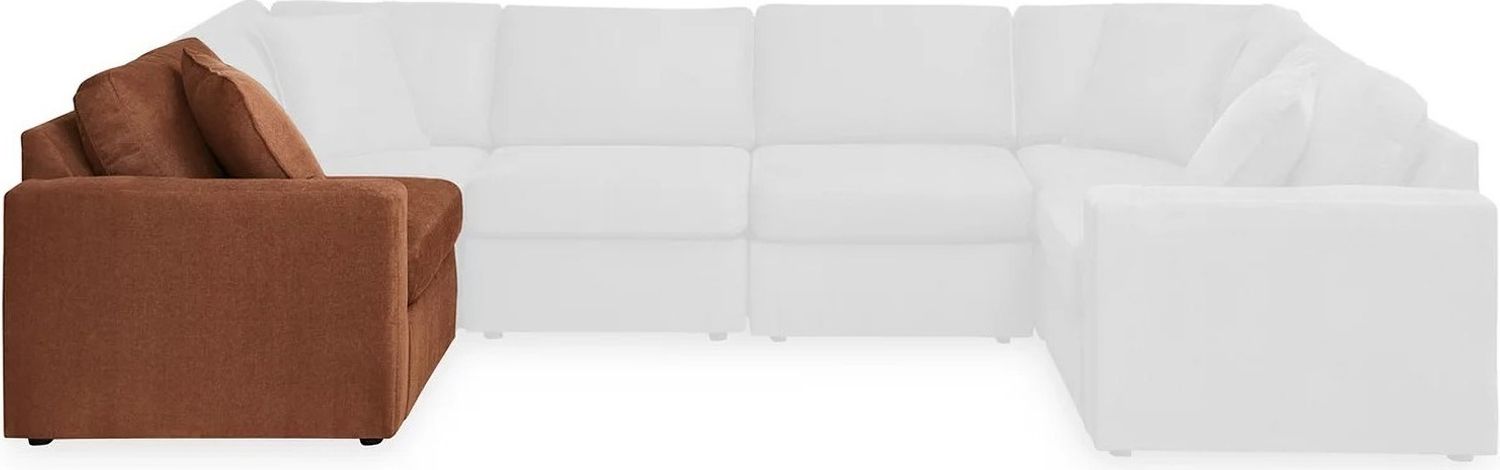 Modmax 6-Piece Sectional with Audio System and Chaise In Spice 92102S51