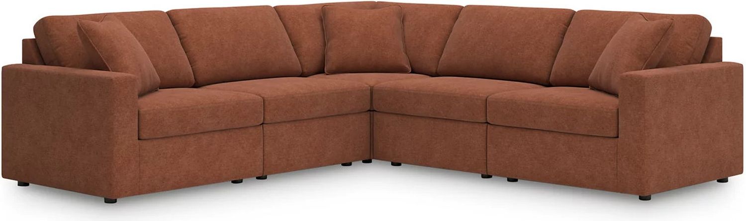 Modmax 5-Piece Sectional In Spice 92102S6