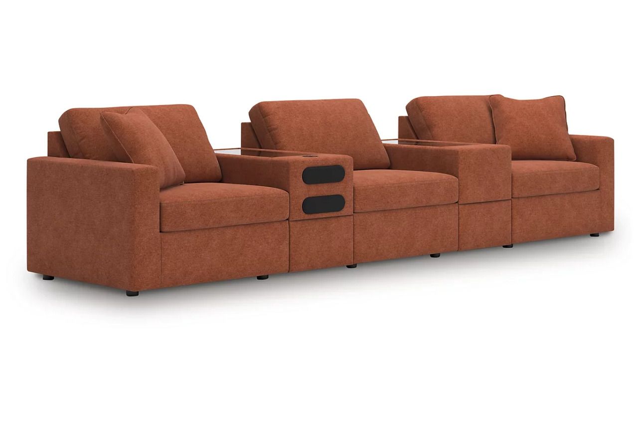 Modmax 5-Piece Sectional with Audio System In Spice 92102S64