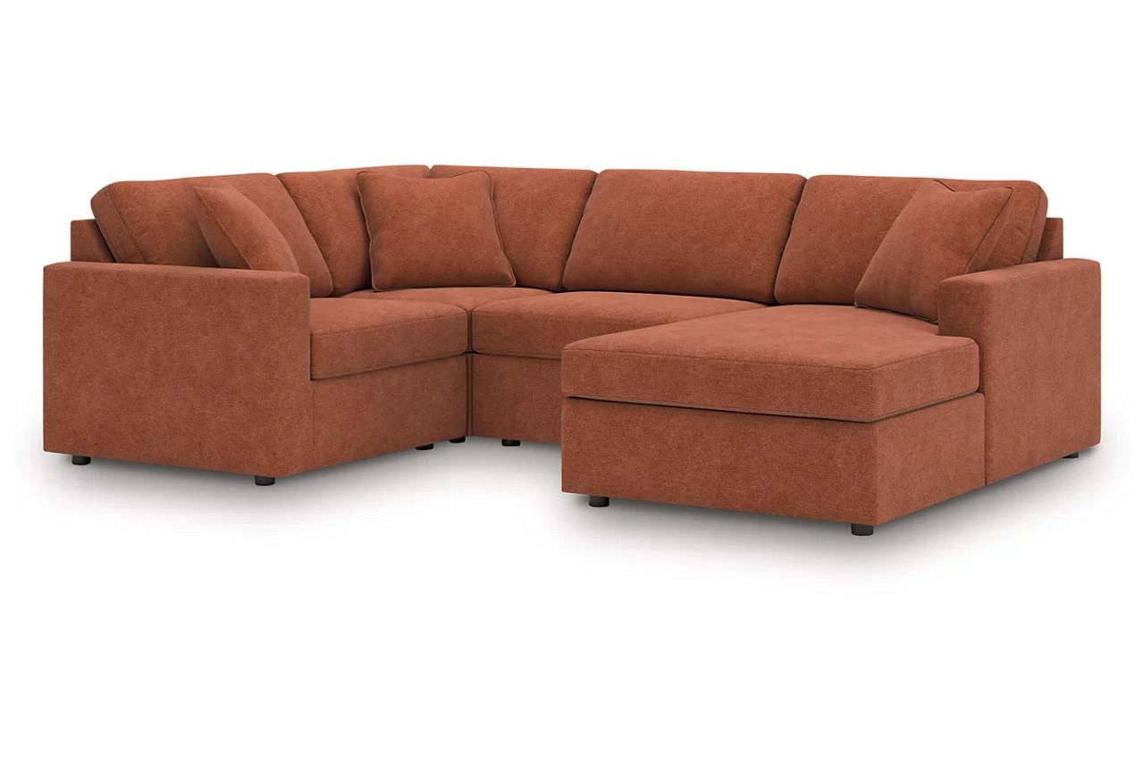 Modmax 4-Piece Sectional with RAF Chaise In Spice 92102S65