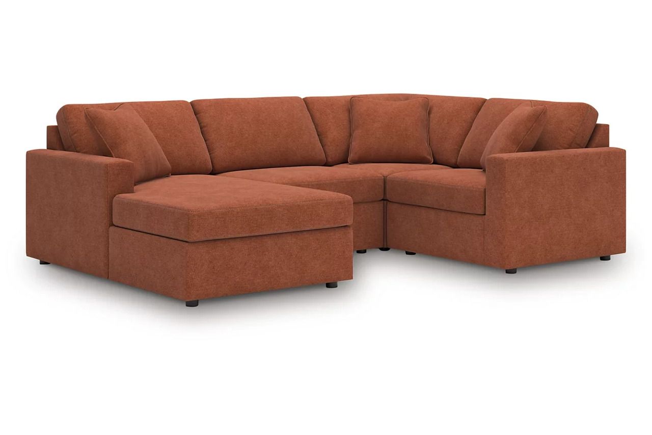 Modmax 4-Piece Sectional with LAF Chaise In Spice 92102S66