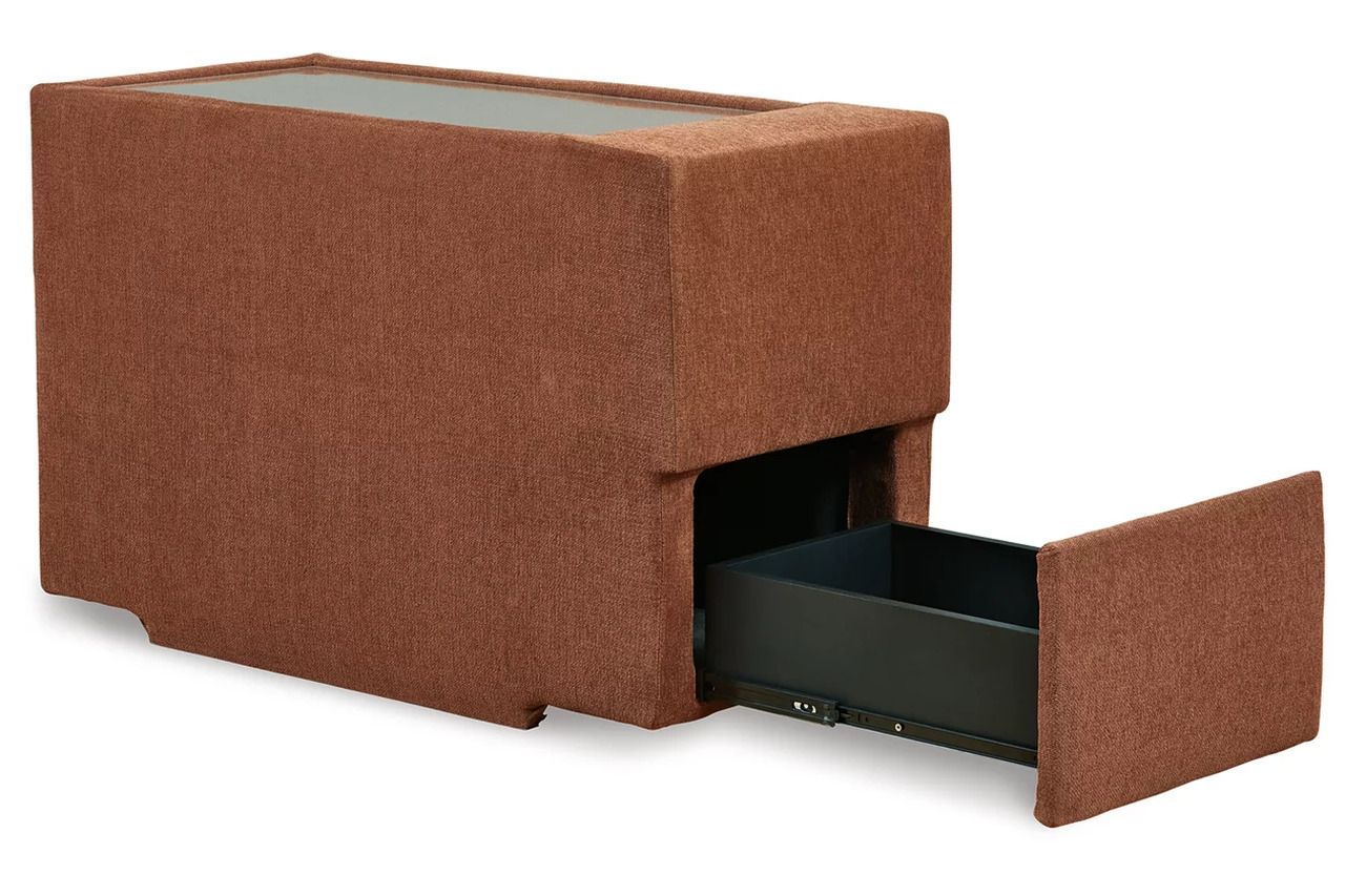 Modmax 7-Piece Balanced Sectional with Audio and Storage Consoles In Spice 92102S69