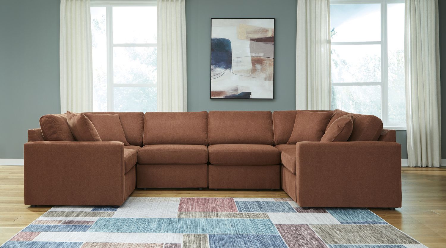 Modmax 6-Piece Sectional In Spice 92102S8