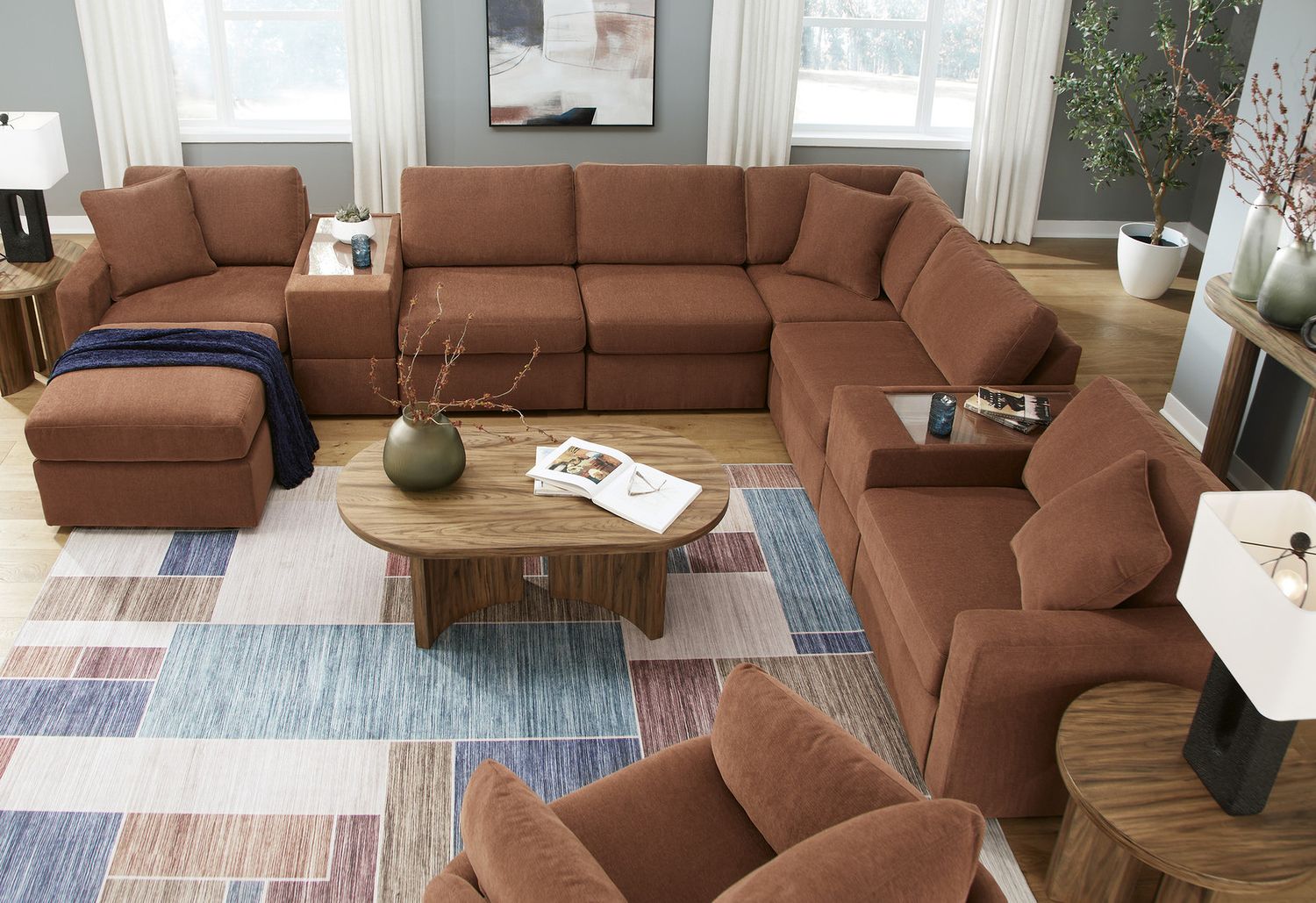 Modmax 5-Piece Sectional In Spice 92102S9