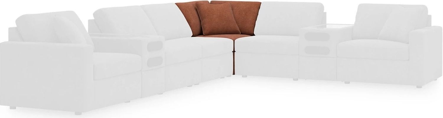 Modmax 6-Piece RAF Sectional with Audio Console and Ottoman In Spice 92102U10