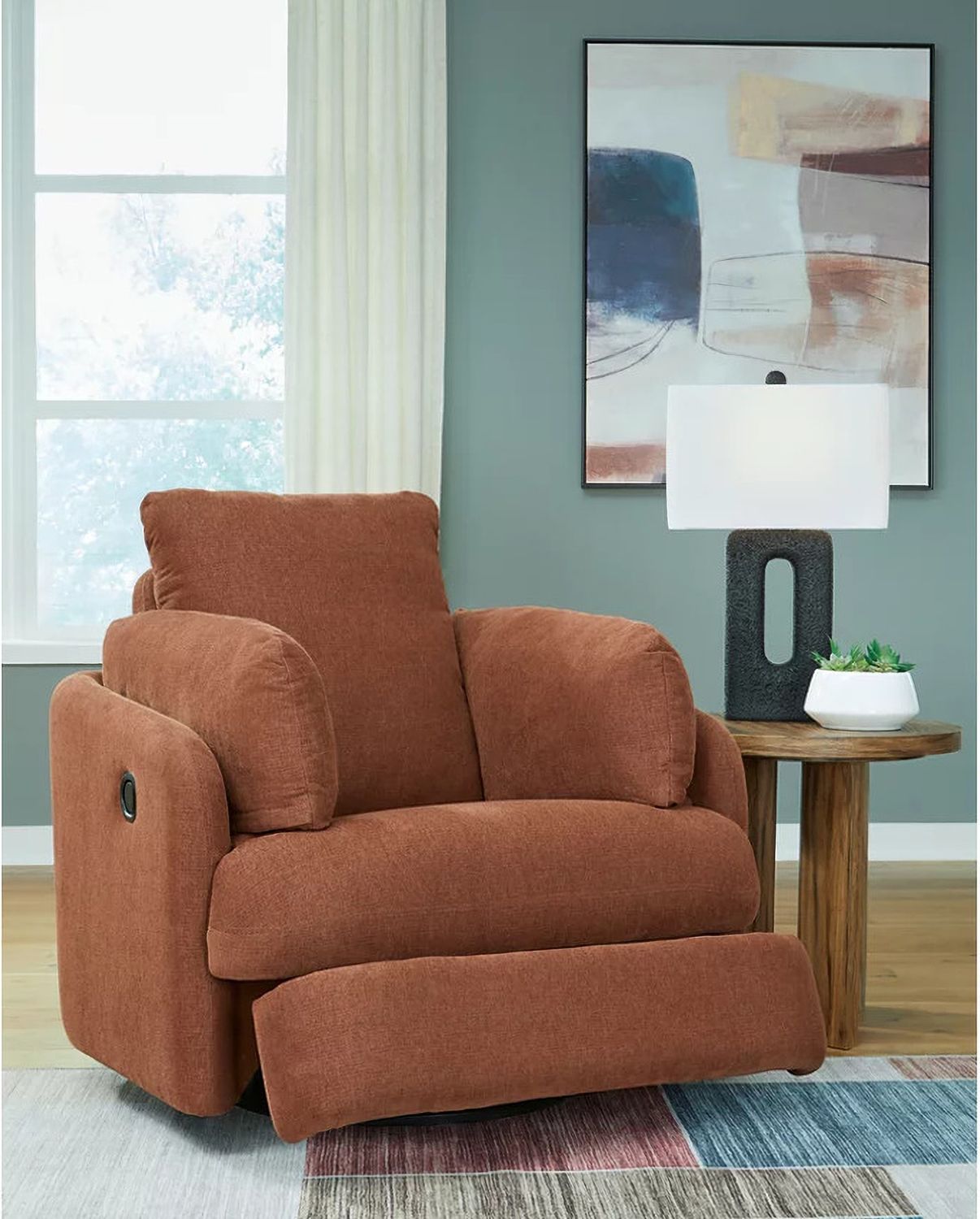 Modmax 6-Piece RAF Sectional with Audio Console and Ottoman In Spice 92102U10