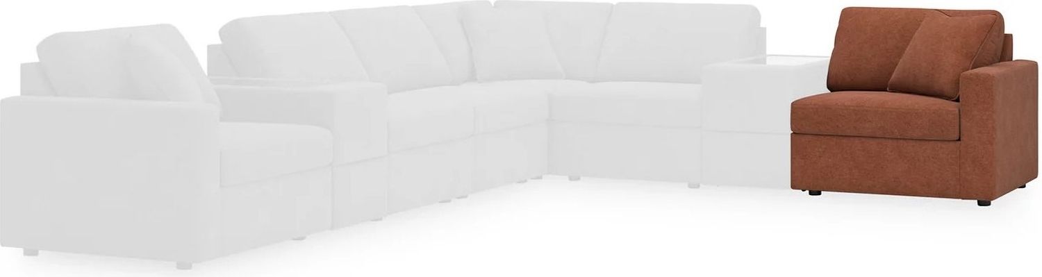 Modmax 4-Piece Sectional and Ottoman In Spice 92102U11