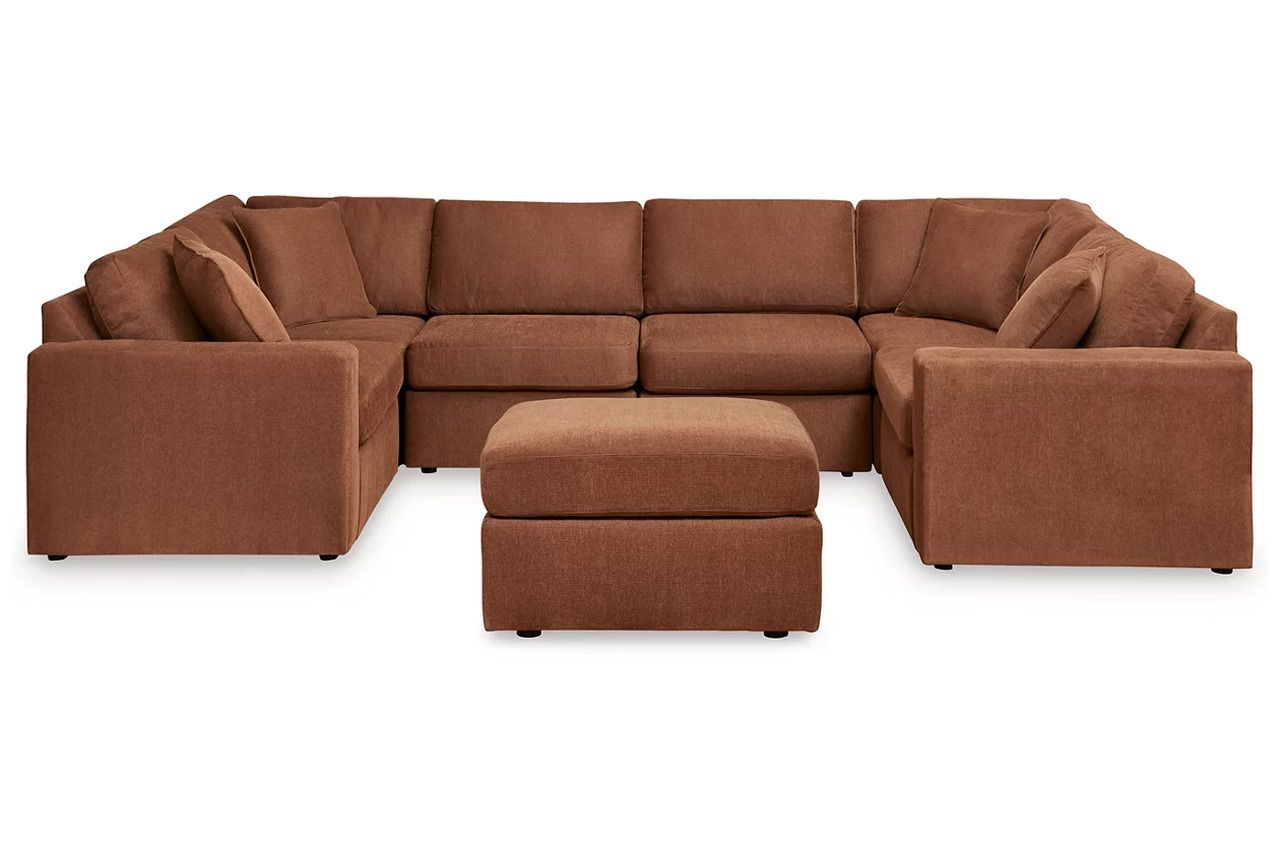 Modmax 6-Piece Sectional and Ottoman In Spice 92102U18
