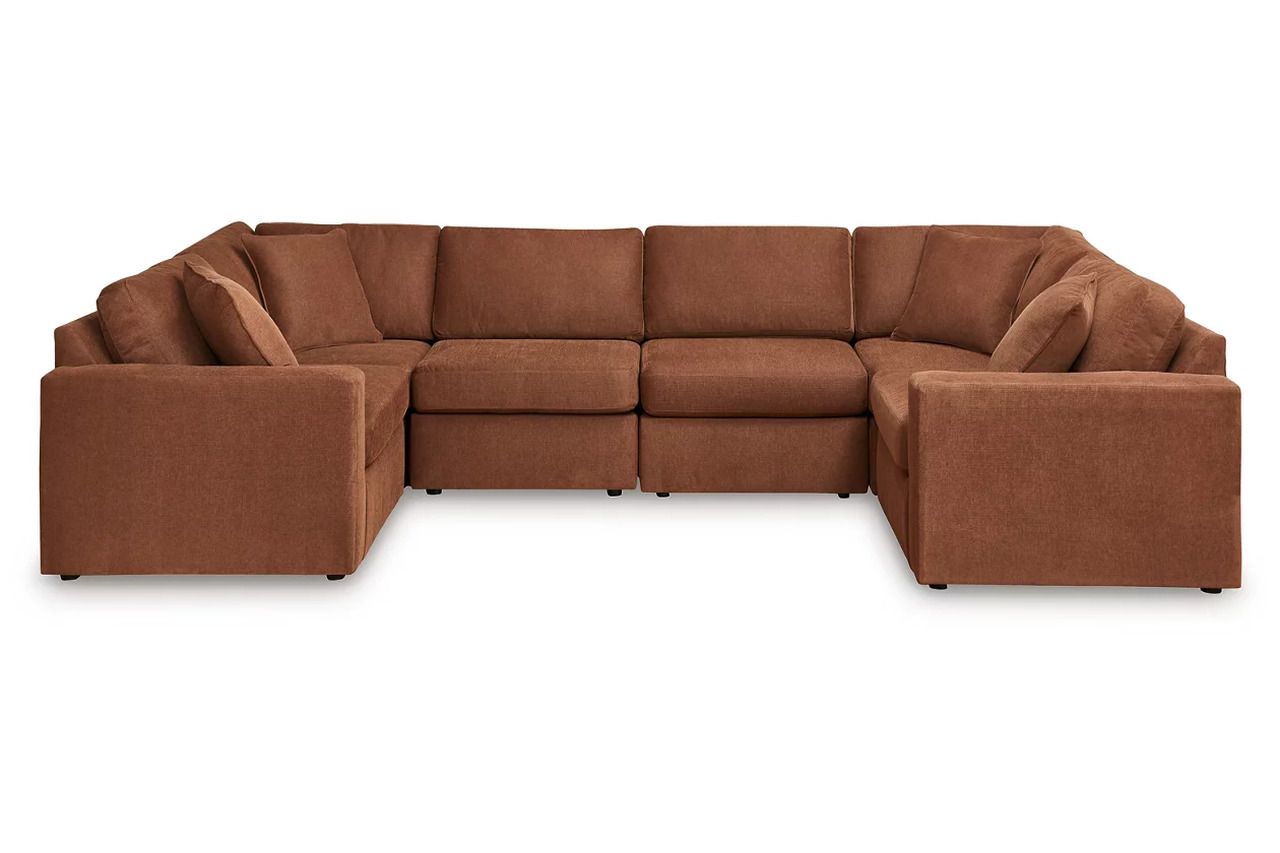 Modmax 6-Piece Sectional and Ottoman In Spice 92102U18