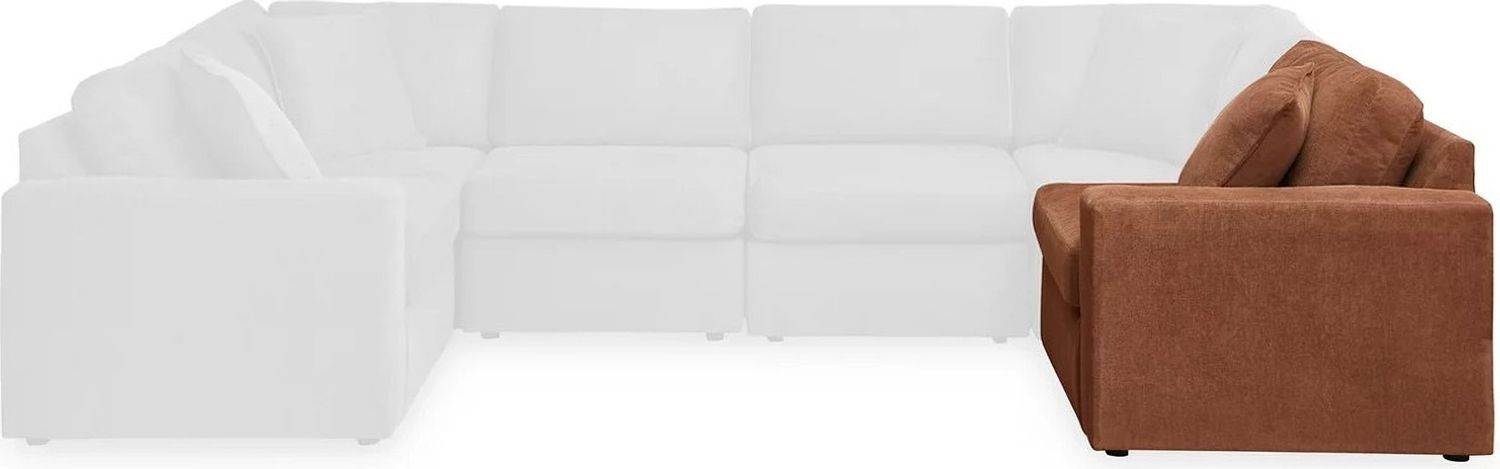 Modmax 7-Piece Sectional and 2 Ottomans In Spice 92102U25
