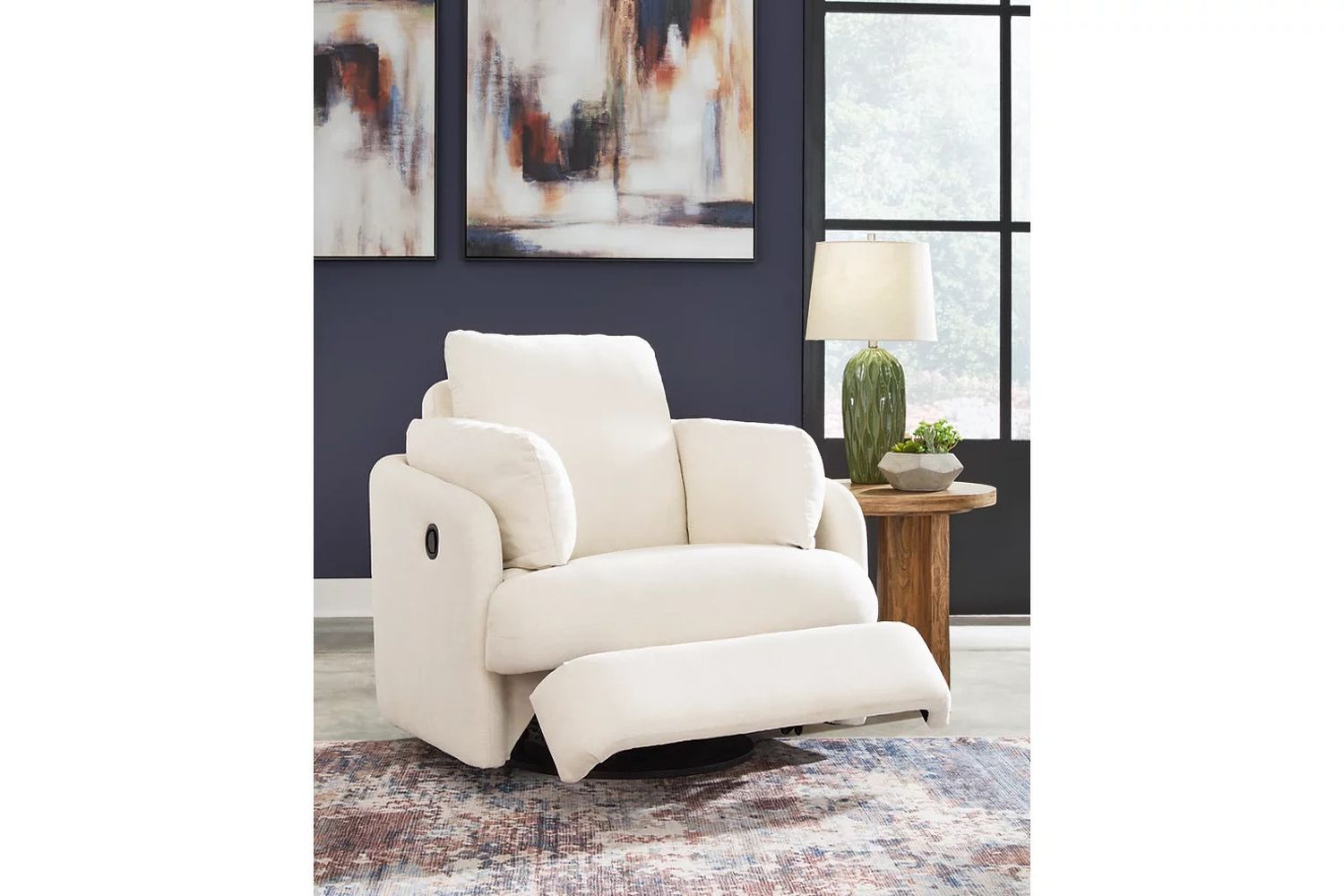 Modmax Swivel Glider Recliner In Oyster 9210361