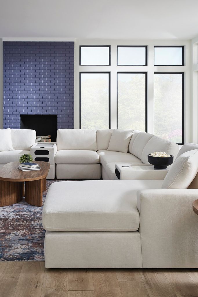 Modmax 3-Piece Sectional Loveseat With Audio System In Oyster 92103S13