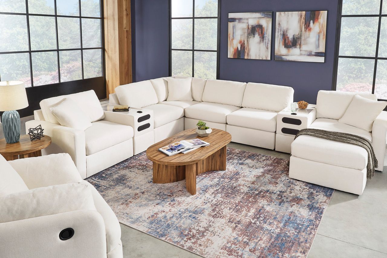 Modmax 3-Piece Sectional Loveseat With Audio System In Oyster 92103S13