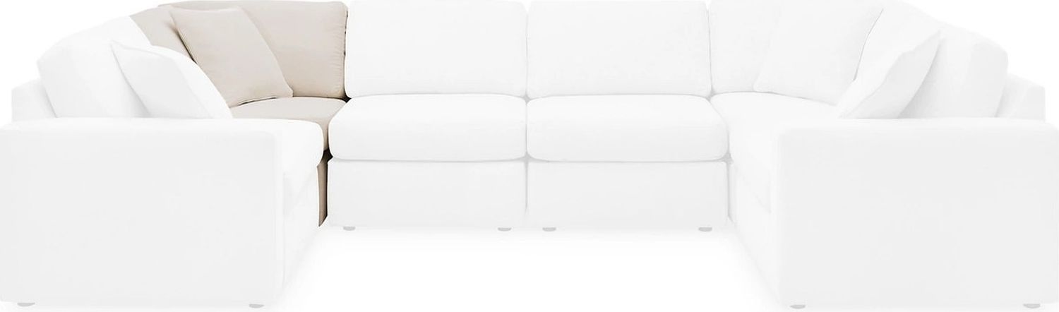 Modmax 6-Piece Audio Console With Storage Sectional In Oyster 92103S14