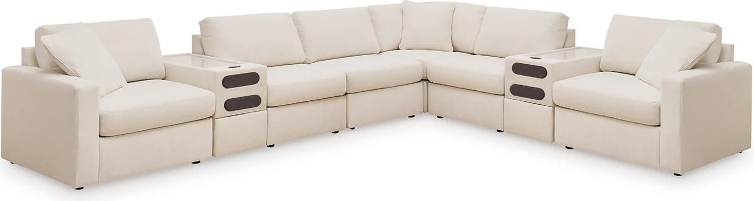 Modmax 8-Piece Audio Consoles With Storage Sectional In Oyster 92103S16