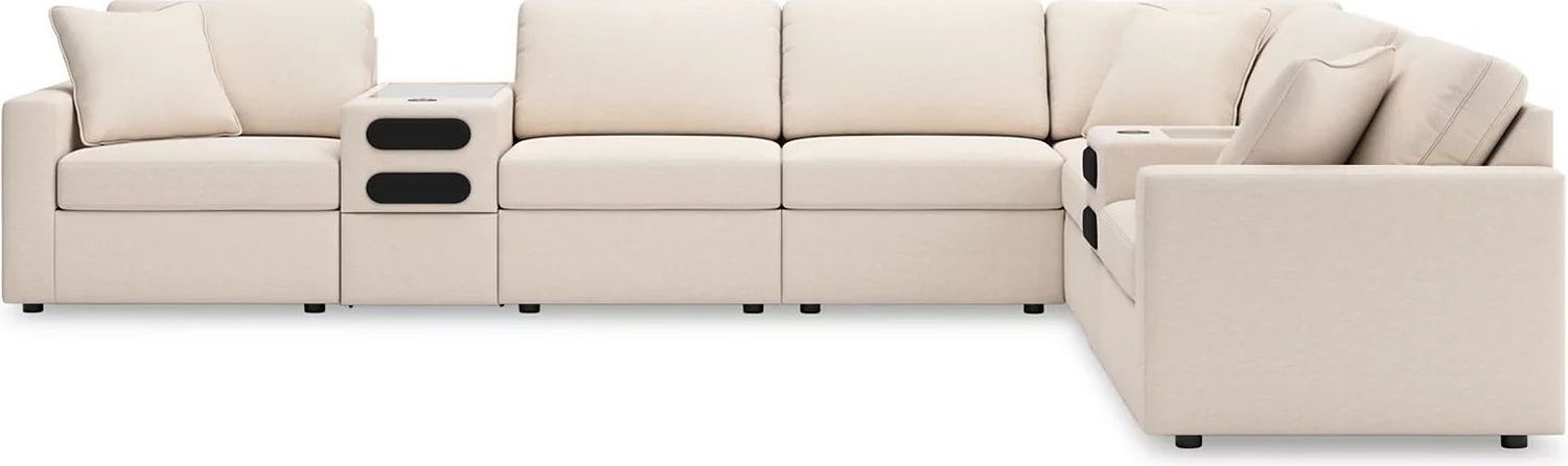 Modmax 8-Piece Audio Consoles With Storage Sectional In Oyster 92103S16