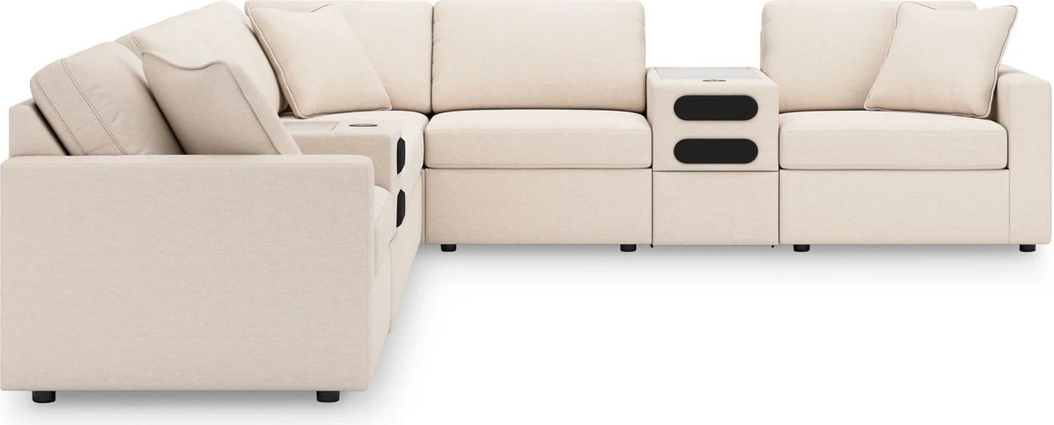 Modmax 8-Piece Audio Consoles With Storage Sectional In Oyster 92103S16