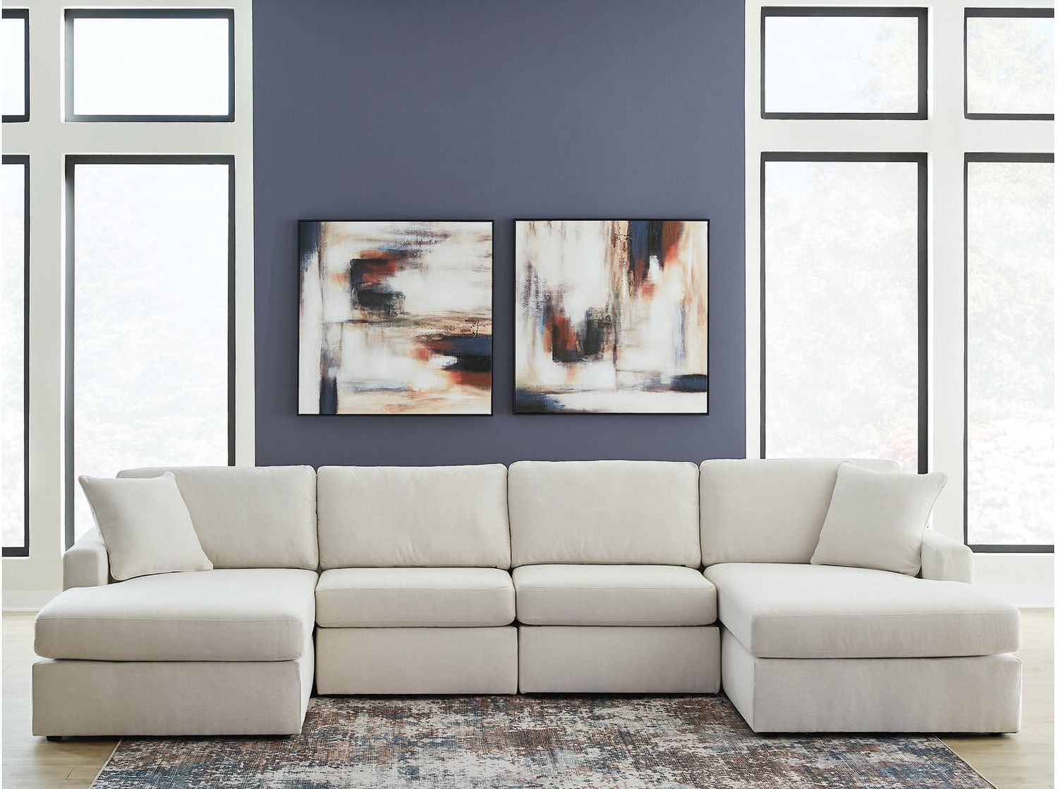 Modmax 4-Piece Sectional with Chaise In Oyster 92103S19