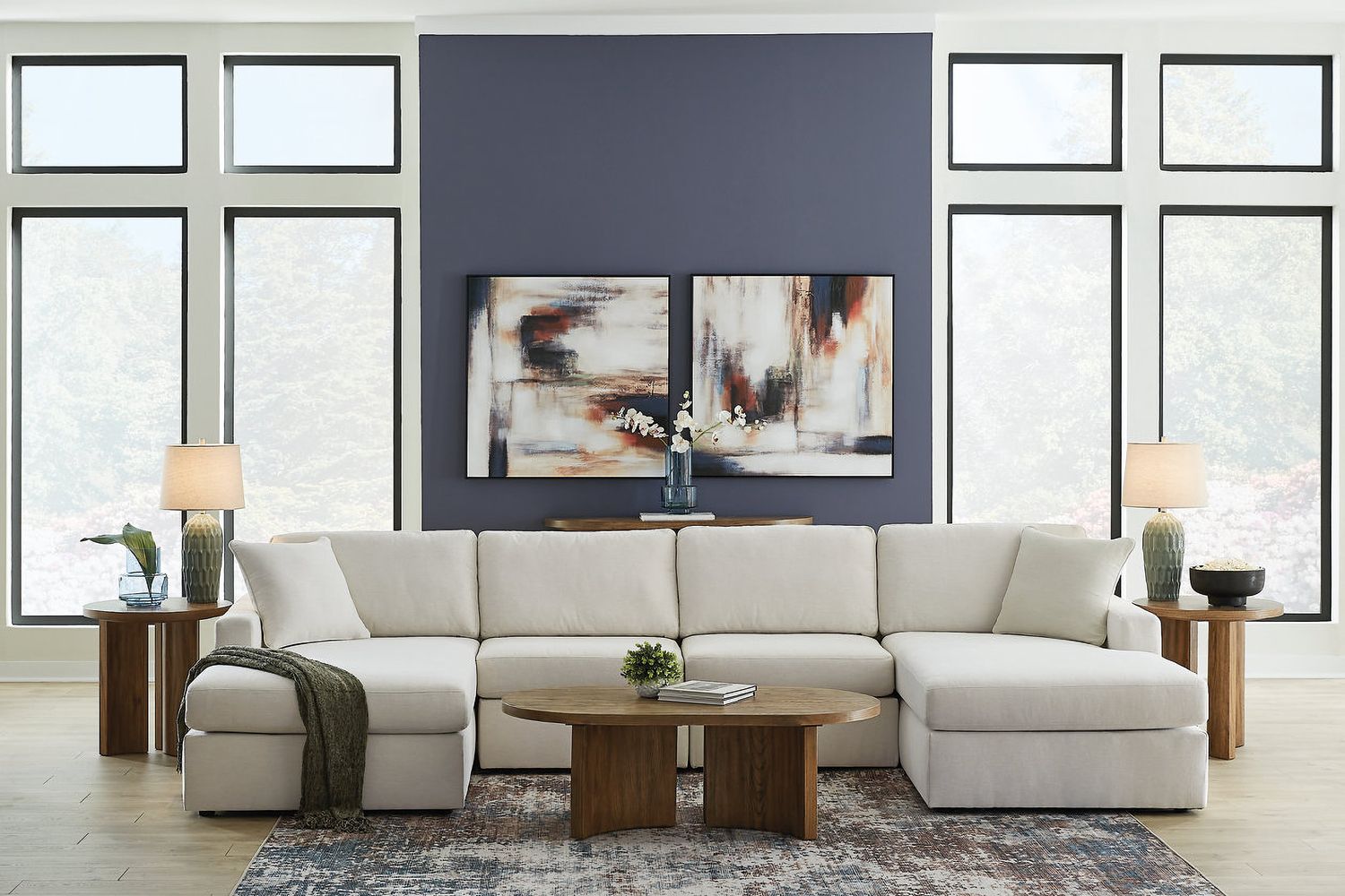 Modmax 4-Piece Sectional with Chaise In Oyster 92103S19