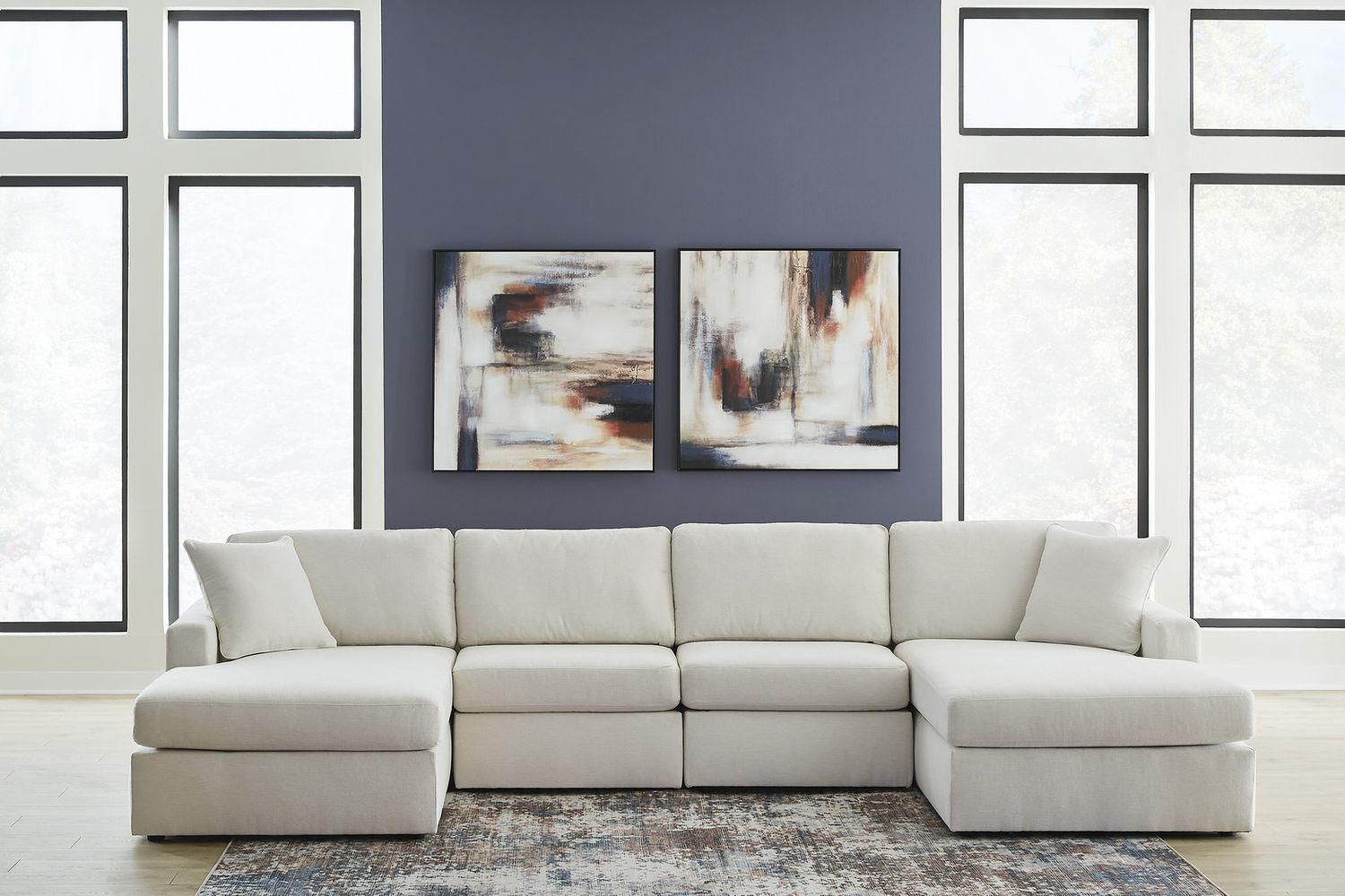 Modmax 4-Piece Sectional with Chaise In Oyster 92103S19
