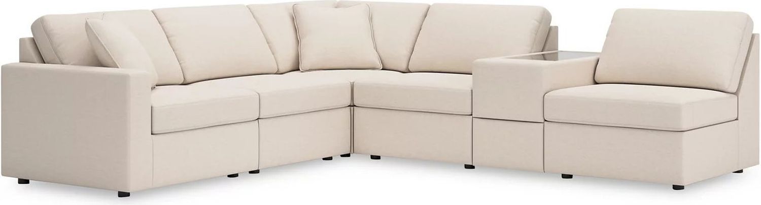 Modmax 6-Piece Sectional with Storage Console In Oyster 92103S20