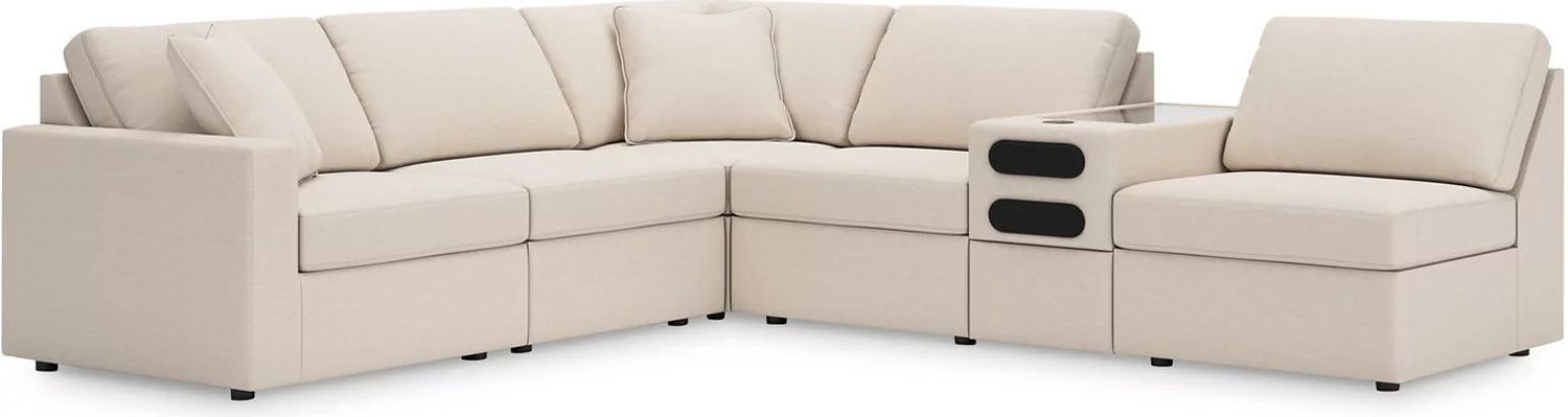 Modmax 6-Piece Sectional with Audio Console In Oyster 92103S23