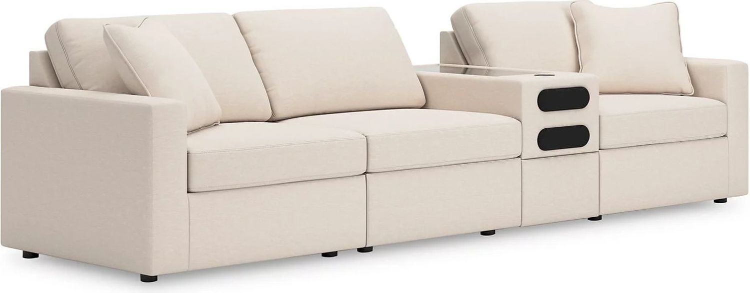 Modmax 4-Piece Sectional with Audio Console In Oyster 92103S28