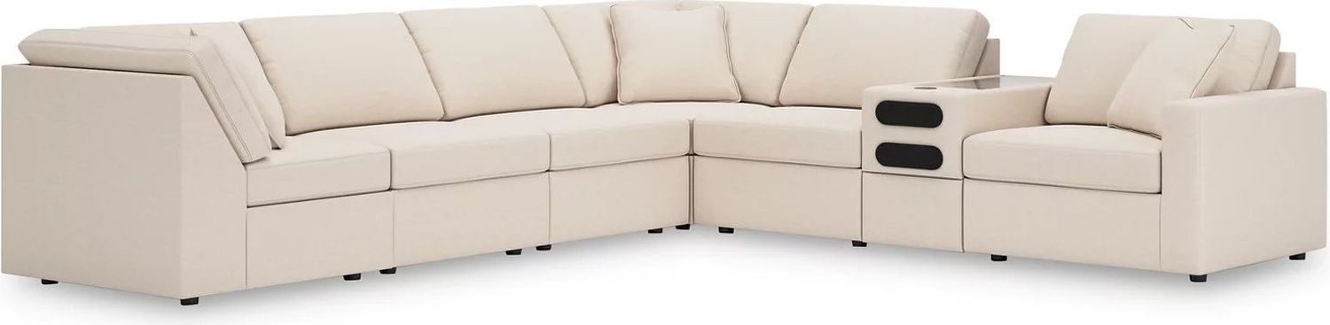 Modmax 7-Piece RAF Sectional with Audio Console In Oyster 92103S34