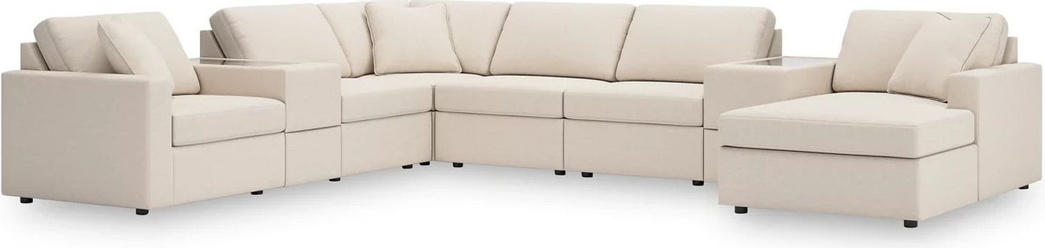 Modmax 8-Piece Sectional with Chaise In Oyster 92103S42