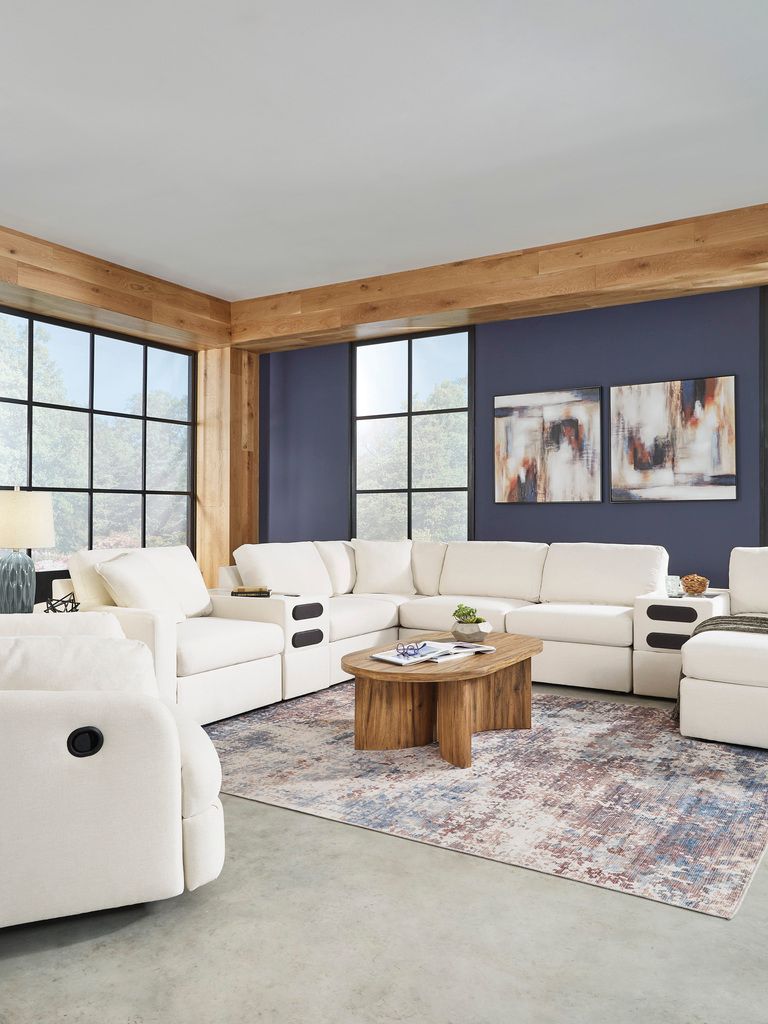 Modmax 8-Piece Sectional with Audio System and Chaise In Oyster 92103S48