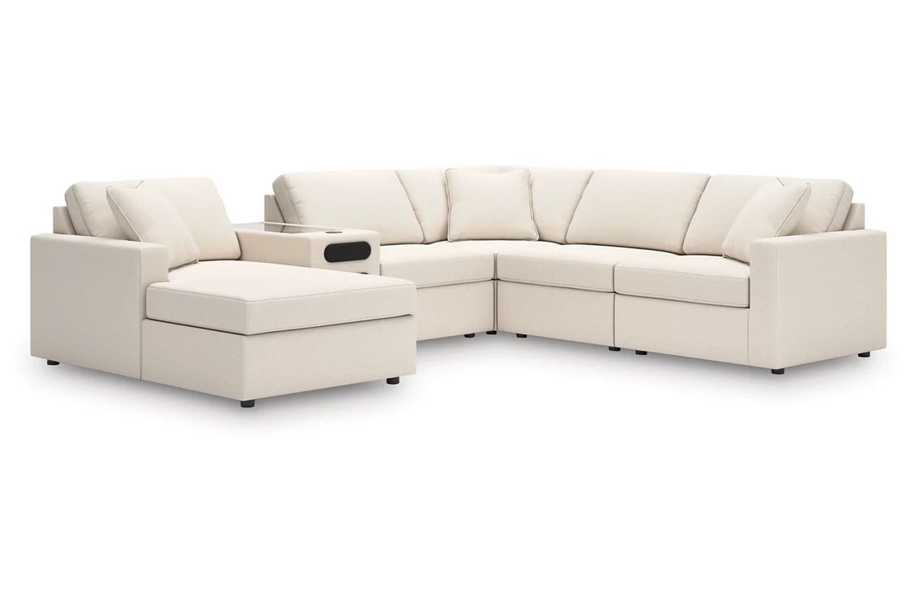 Modmax 6-Piece Sectional with Audio System and Chaise In Oyster 92103S50