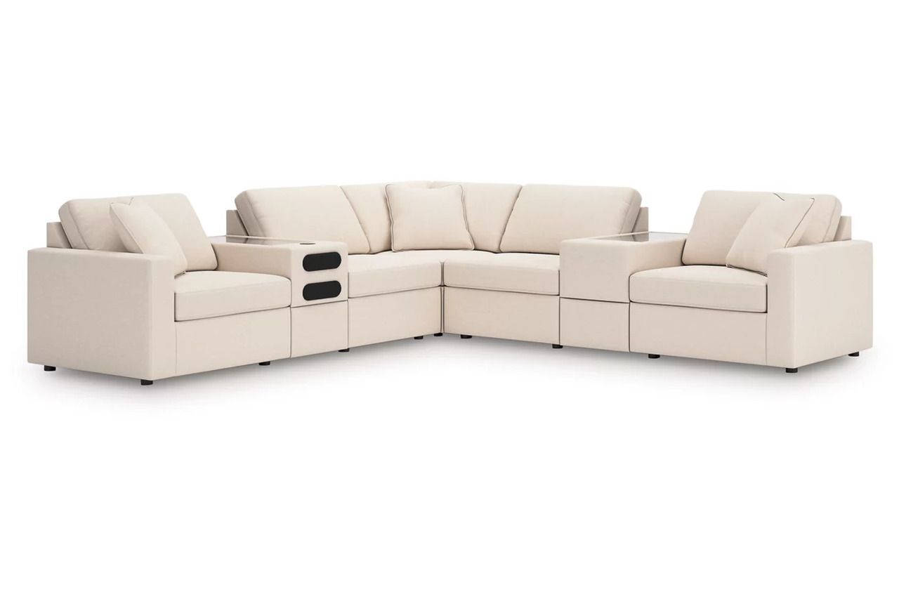 Modmax 7-Piece Balanced Sectional with Audio and Storage Consoles In Oyster 92103S69