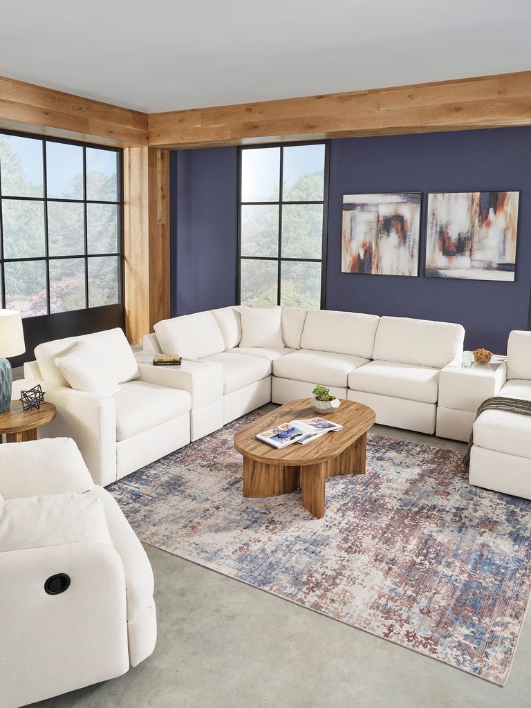 Modmax 7-Piece Balanced Sectional with Audio and Storage Consoles In Oyster 92103S69