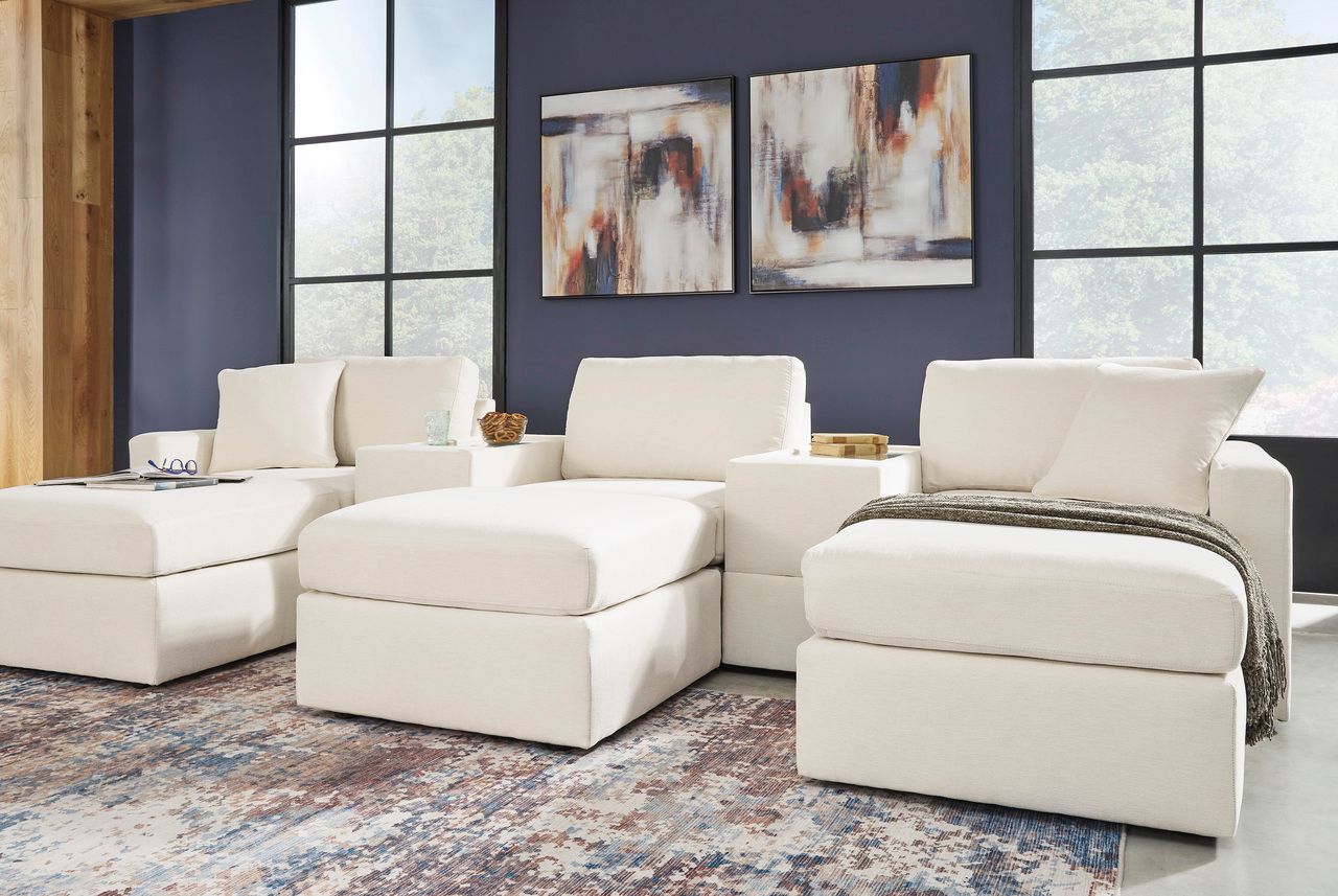 Modmax 7-Piece Balanced Sectional with Audio and Storage Consoles In Oyster 92103S69