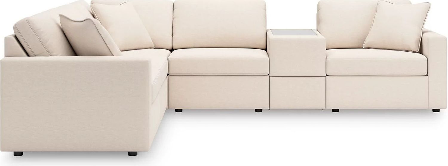 Modmax 6-Piece Console With Storage Sectional In Oyster 92103S7