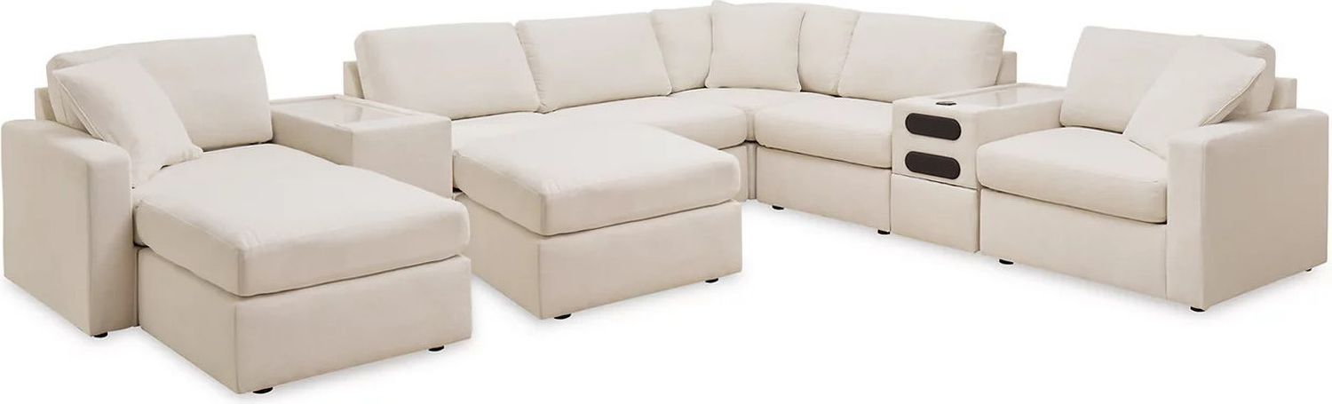 Modmax 8-Piece Sectional and 2 Ottomans In Oyster 92103U13